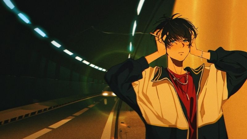 Avatar anime nam chill trong không gian yên bình