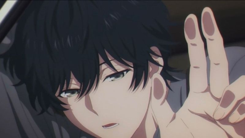 Avatar anime nam đen trắng, vẻ mặt nghiêm nghị