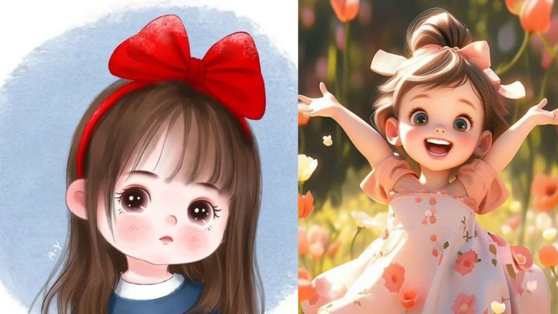 Avatar cô gái cười tươi rạng rỡ và hạnh phúc giữa vườn hoa, hình ảnh avatar đẹp