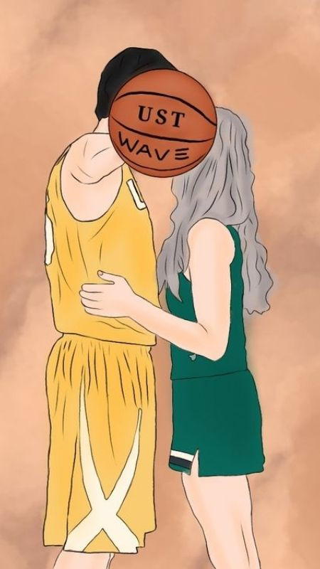 Avatar đôi bóng rổ lãng mạn dành cho couple yêu thể thao