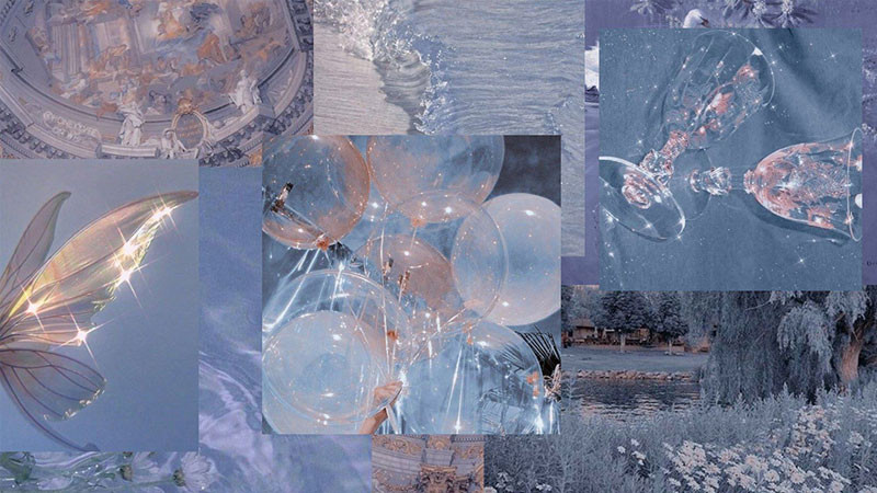 Background chill màu xanh dương với hiệu ứng mờ ảo