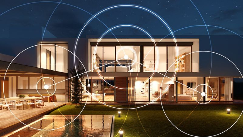 Bản đồ nhiệt thể hiện vùng phủ sóng rộng khắp khi sử dụng hệ thống Wifi Mesh trong căn nhà