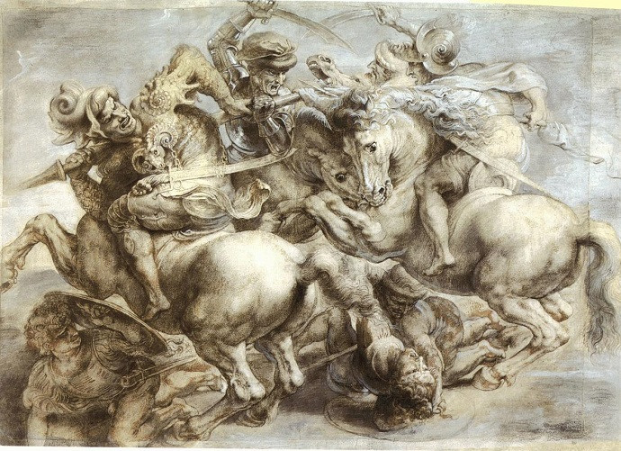 Bản sao trung tâm của bức bích họa thất lạc Trận Chiến Anghiari (The Battle of Anghiari) của Leonardo da Vinci