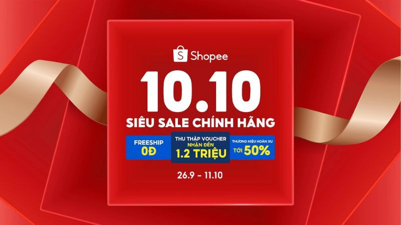 Banner giới thiệu các chương trình ưu đãi, khuyến mãi hấp dẫn dành cho Shopee Mall