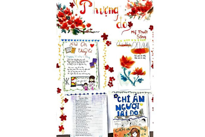 Báo tường ngày 20/11 với nhiều hình ảnh minh họa sinh động