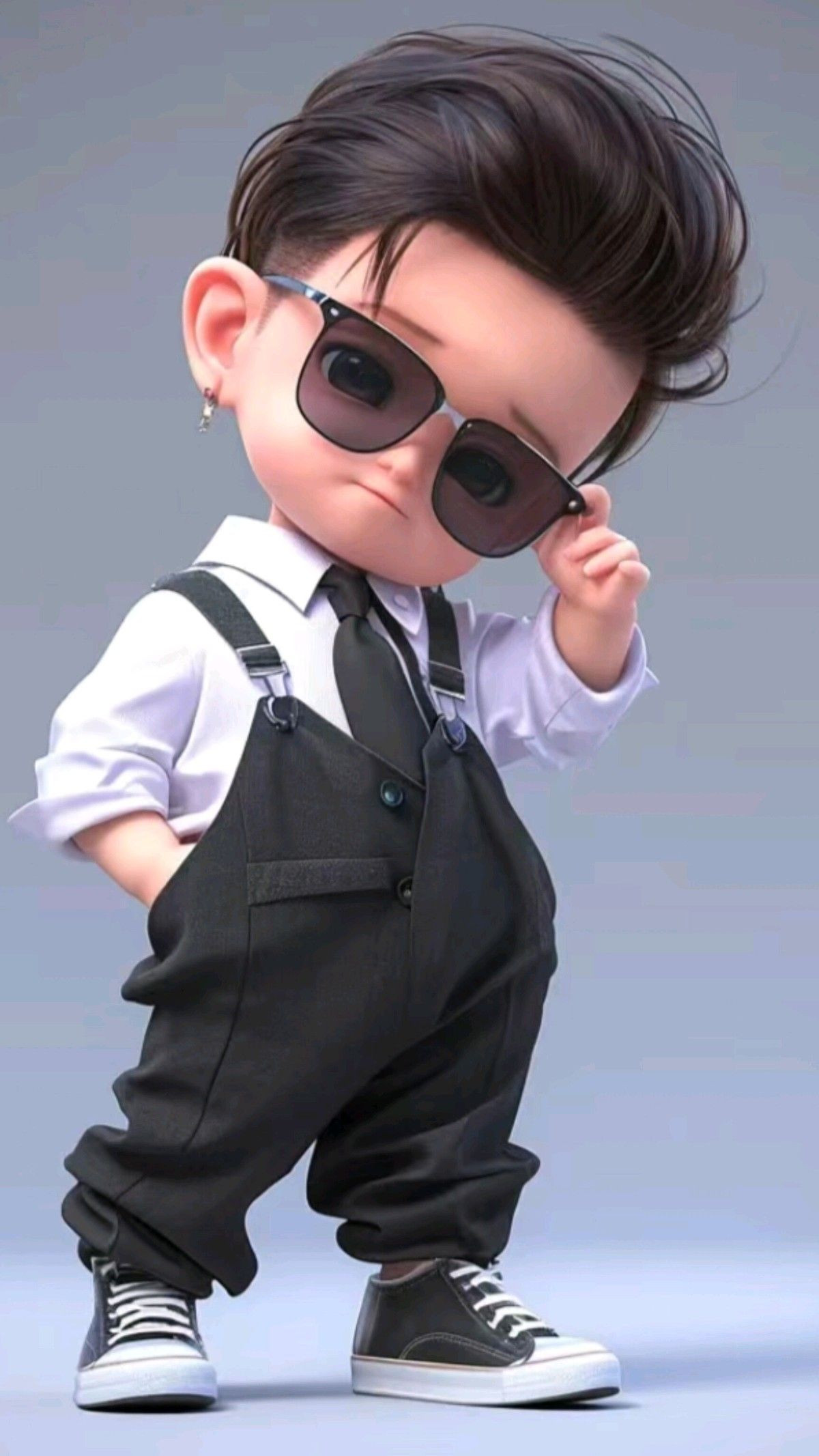 Bé trai cute mà vẫn ngầu phong cách chibi