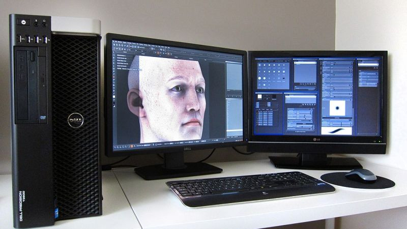 Bên trong máy tính trạm cho thấy các linh kiện cao cấp, đảm bảo hiệu năng và độ tin cậy cho công việc liên tục.