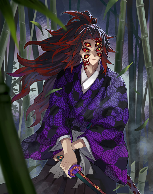 Biểu cảm lạnh lùng và khí chất uy nghi của nhân vật Kokushibo