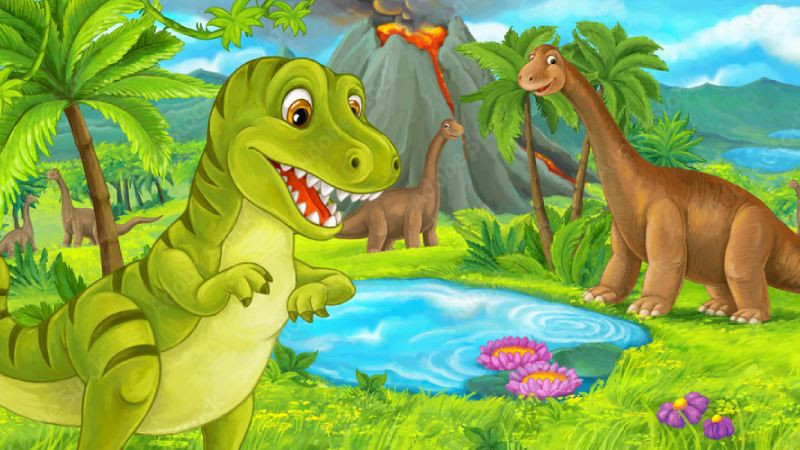 Biểu cảm ngộ nghĩnh của khủng long hoạt hình