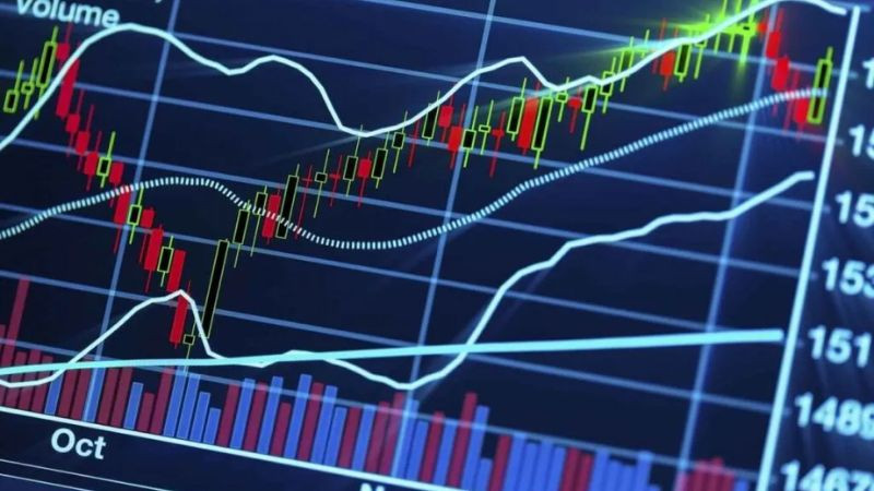 Biểu đồ chứng khoán minh họa sự biến động thị trường khó lường, nhấn mạnh nhược điểm của việc chỉ dựa vào hệ số Beta.