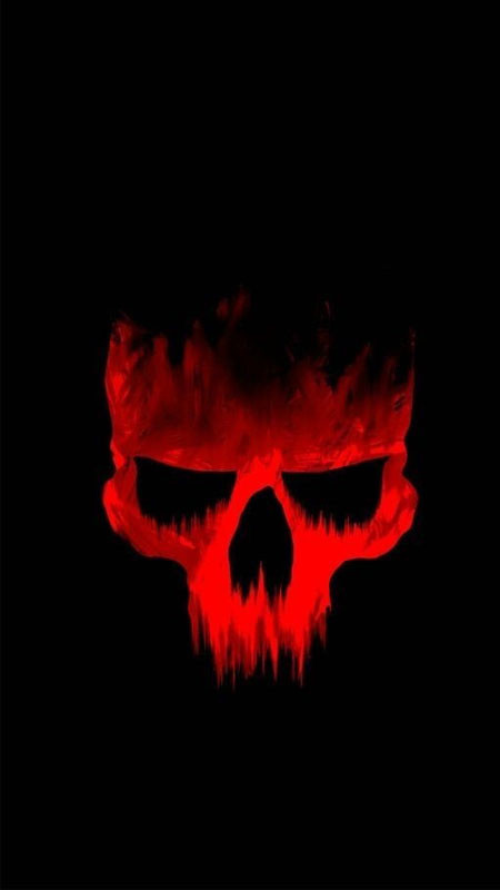 Biểu tượng đầu lâu ma quái trong bóng tối