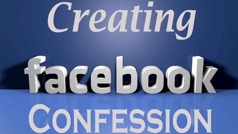 Biểu tượng Facebook và hình ảnh minh họa Confession, giải thích ý nghĩa CF trên mạng xã hội