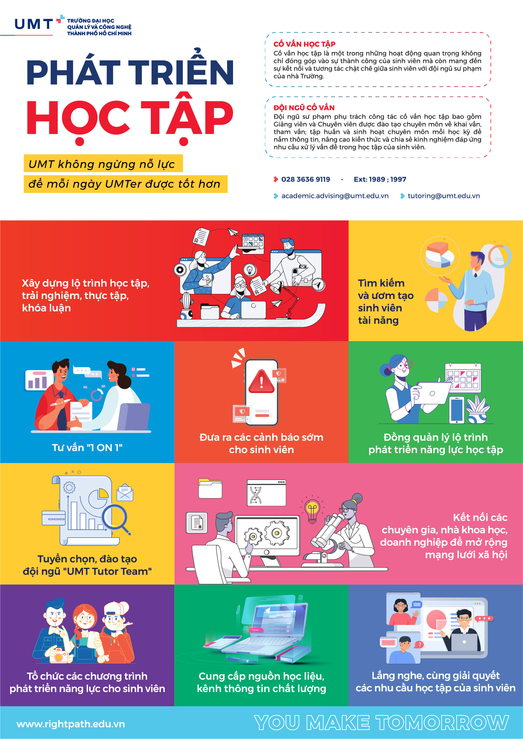 Biểu tượng hoặc hình ảnh liên quan đến phát triển học tập và hỗ trợ sinh viên