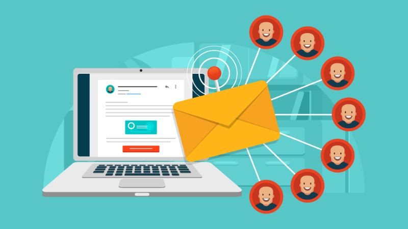 Biểu tượng minh họa chiến dịch Email Marketing, kênh dùng để phân phối nội dung Seeding cá nhân hóa