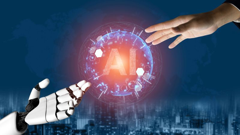 Biểu tượng ổ khóa kỹ thuật số, cảnh báo về rủi ro bảo mật và quyền riêng tư dữ liệu trong ứng dụng AI