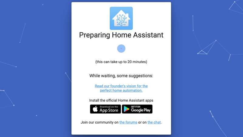 Biểu tượng tải ứng dụng Home Assistant trên cửa hàng ứng dụng di động (Google Play Store, App Store)