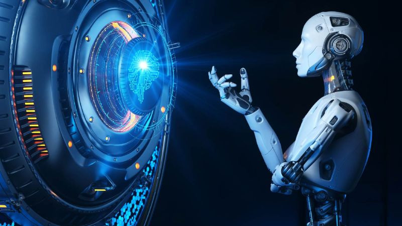 Biểu tượng trừu tượng thể hiện mạng lưới kết nối và trí tuệ nhân tạo