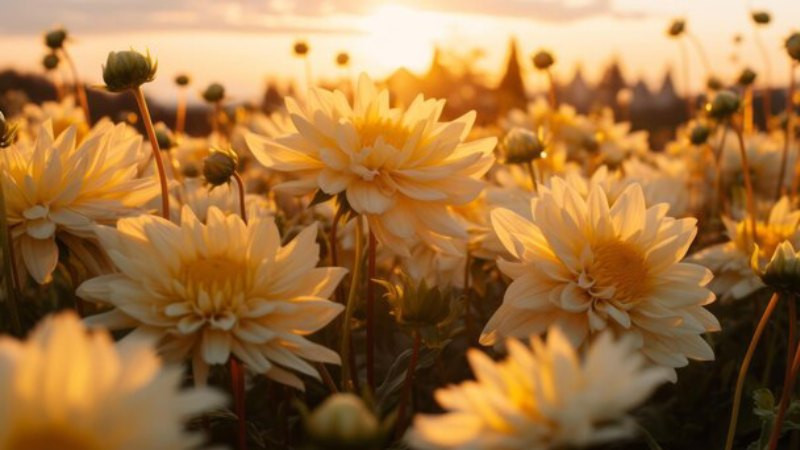 Bó hoa hướng dương rực rỡ trong ảnh lofi