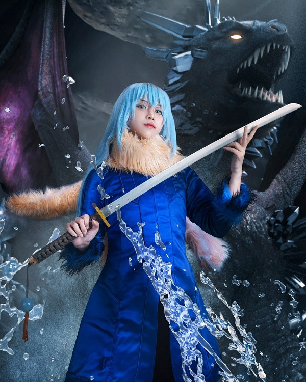 Bộ trang phục cosplay Rimuru được tái hiện rất chi tiết và đậm chất anime