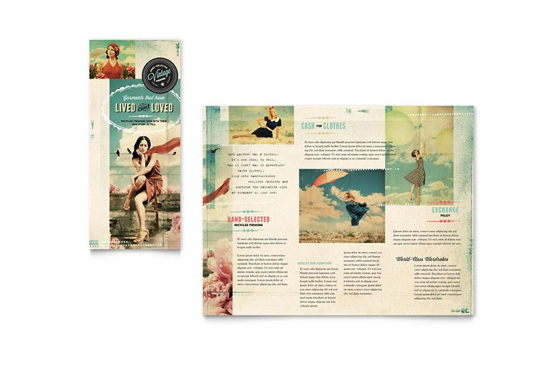 Brochure với phong cách thiết kế retro mang lại cảm giác hoài cổ độc đáo