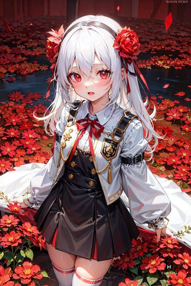 Bức ảnh anime nữ ngồi đọc sách tạo cảm giác bình yên