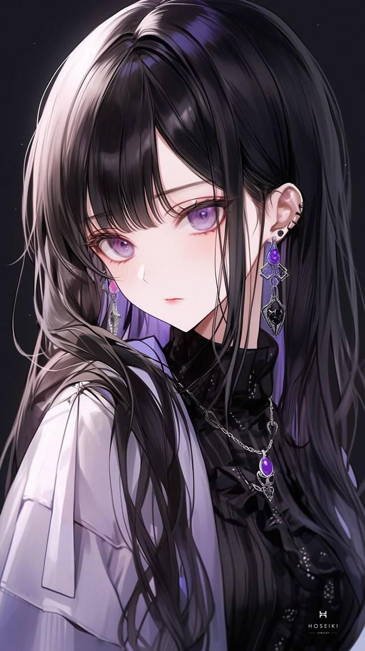 Bức ảnh anime nữ với khung cảnh thiên nhiên thanh thoát