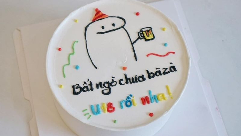 Bức ảnh chúc mừng sinh nhật bá đạo kèm câu nói troll