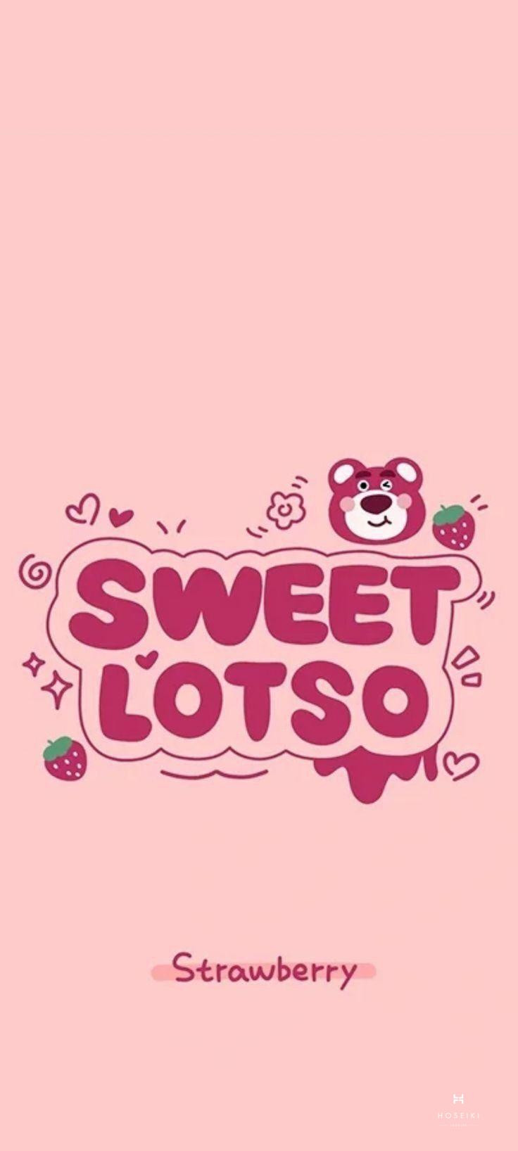 Bức ảnh gấu dâu dễ thương với màu sắc tươi tắn