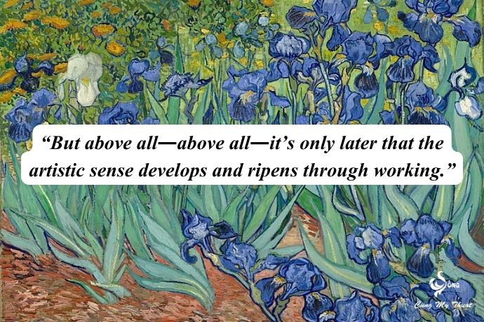 Bức ảnh hoặc hình vẽ mang tính biểu tượng về sự nỗ lực, phù hợp với các câu nói truyền động lực của Van Gogh