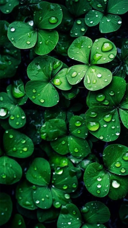 Bức ảnh macro tập trung vào chiếc lá thứ tư của cỏ bốn lá, tượng trưng cho sự đột phá