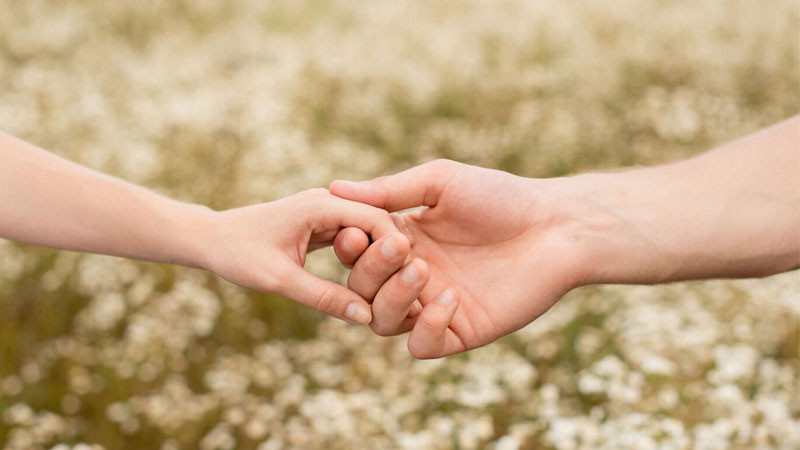 Bức ảnh nắm tay tối giản, chỉ tập trung vào cử chỉ của bàn tay