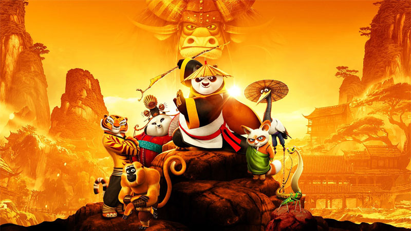 Bức ảnh Po Kung Fu Panda cùng cây tre