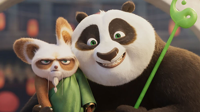 Bức ảnh Po Kung Fu Panda đang tung cú đá