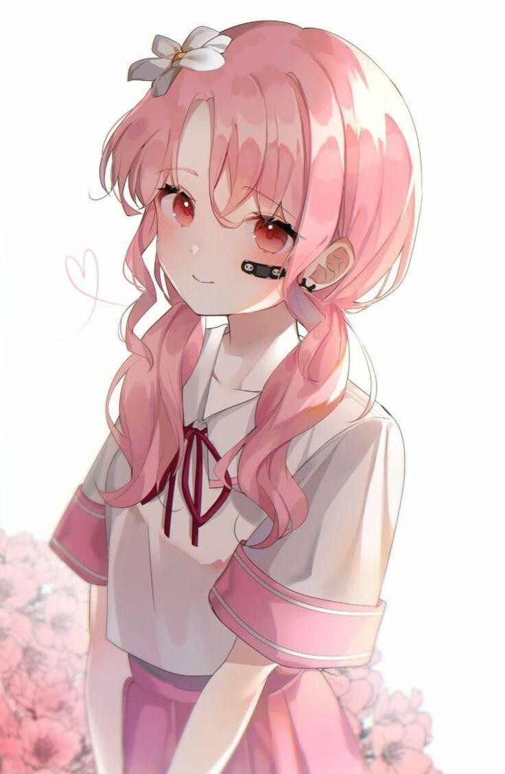 Bức hình anime nữ với biểu cảm và cử chỉ thể hiện nét quyến rũ tự nhiên, không cần phô trương.