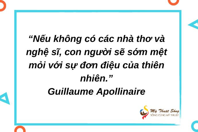 Bức tranh minh họa hình ảnh nhà thơ và nghệ sĩ