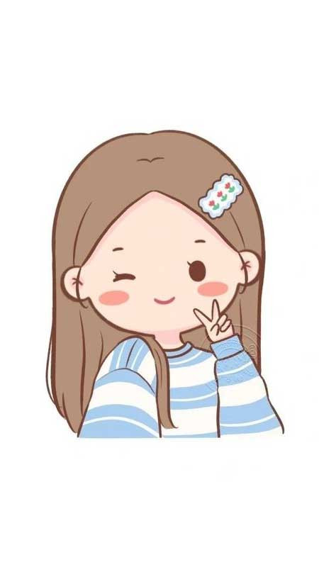 Bức tranh minh họa khuôn mặt cô gái với đôi mắt to tròn dễ thương