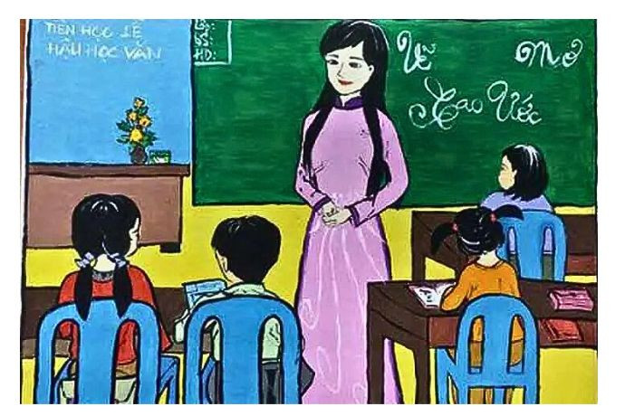 Bức tranh nhiều màu sắc thể hiện tình cảm thầy trò ngày 20/11