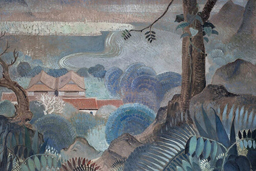 Bức tranh Nhìn Từ Đỉnh Đồi, một phong cảnh ấn tượng của họa sĩ Lê Phổ