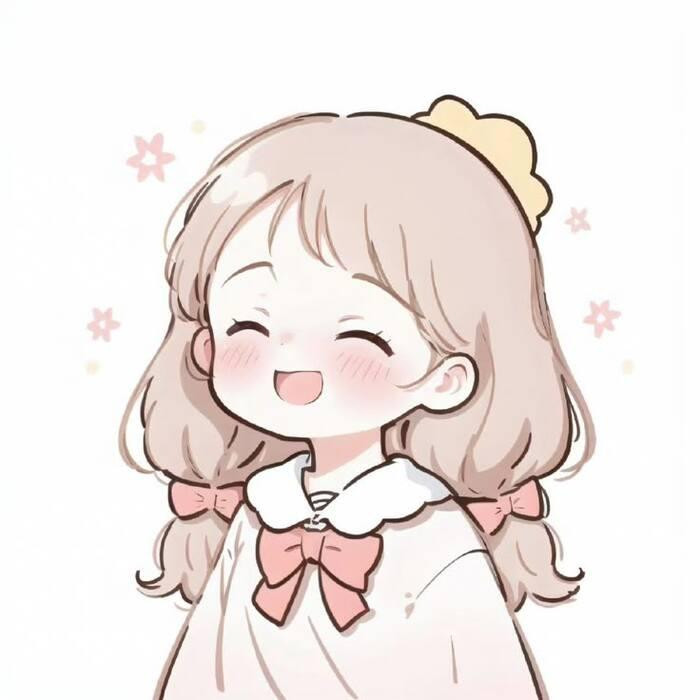 Bức vẽ chibi cute girl với gam màu pastel dịu dàng