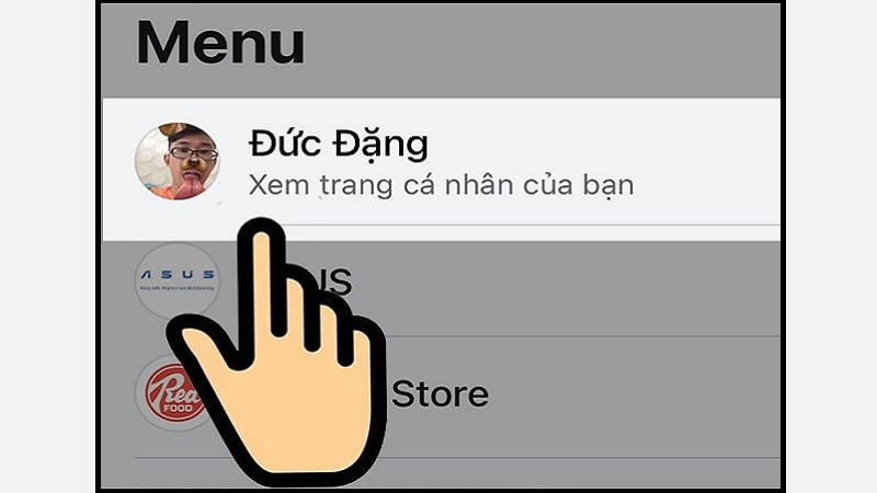 Bước 1 tạo Bio Facebook: Truy cập trang cá nhân trên ứng dụng di động