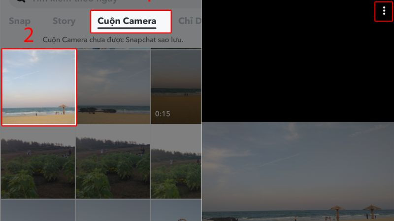 Bước 2: Chọn hình ảnh từ thư mục Cuộn Camera để bắt đầu thiết kế Quotes.