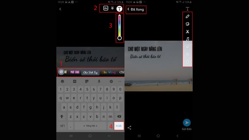 Bước 5: Tiếp tục thêm câu Quotes thứ hai và điều chỉnh vị trí, hiệu ứng cho phù hợp với ảnh.