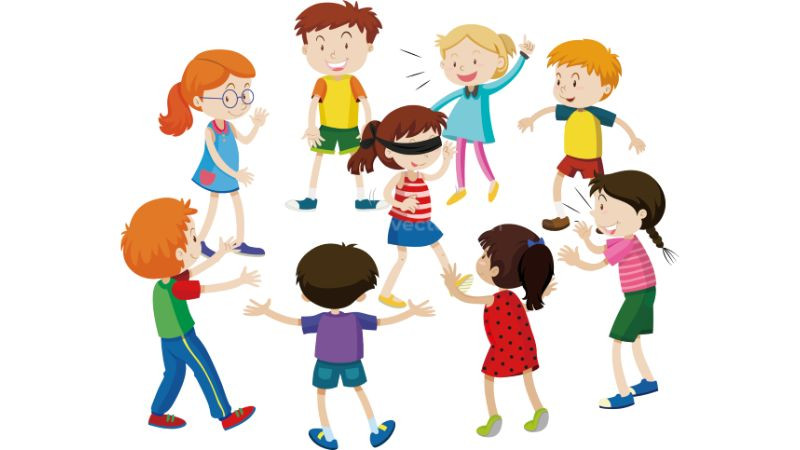 Các bạn học sinh vui chơi cùng nhau