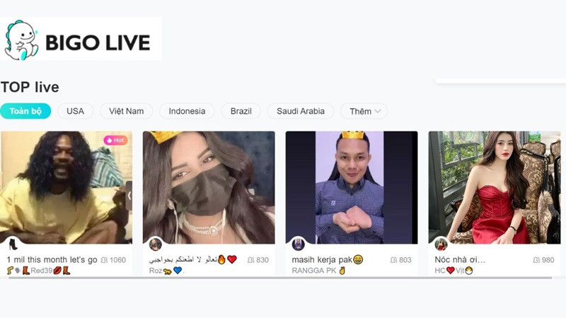 Các bước tạo tài khoản và bắt đầu sử dụng ứng dụng Bigo Live