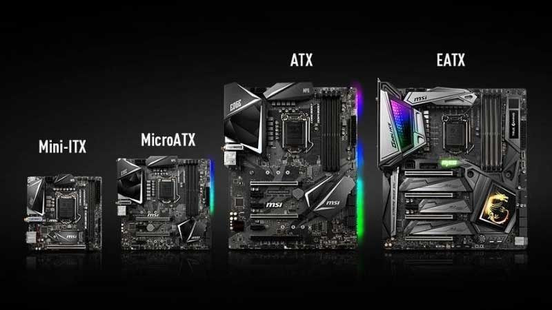Các kích thước mainboard phổ biến: ATX, Micro-ATX, Mini-ITX ảnh hưởng đến khả năng mở rộng và case
