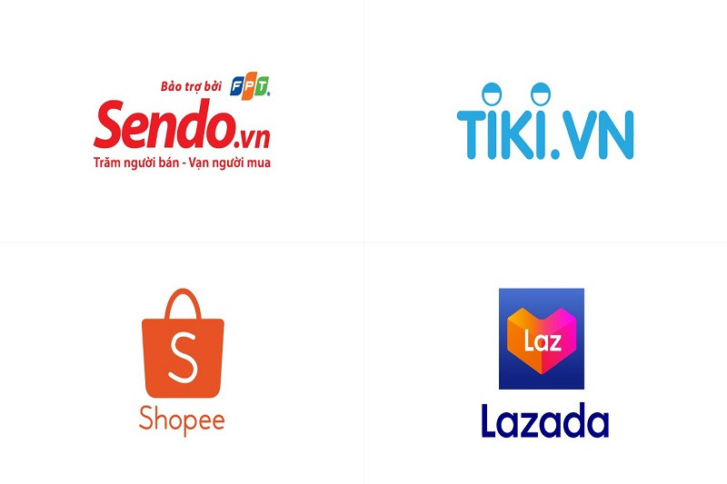 Các sàn thương mại điện tử hàng đầu như Shopee, Lazada, Tiki, Sendo là kênh bán hàng online hiệu quả
