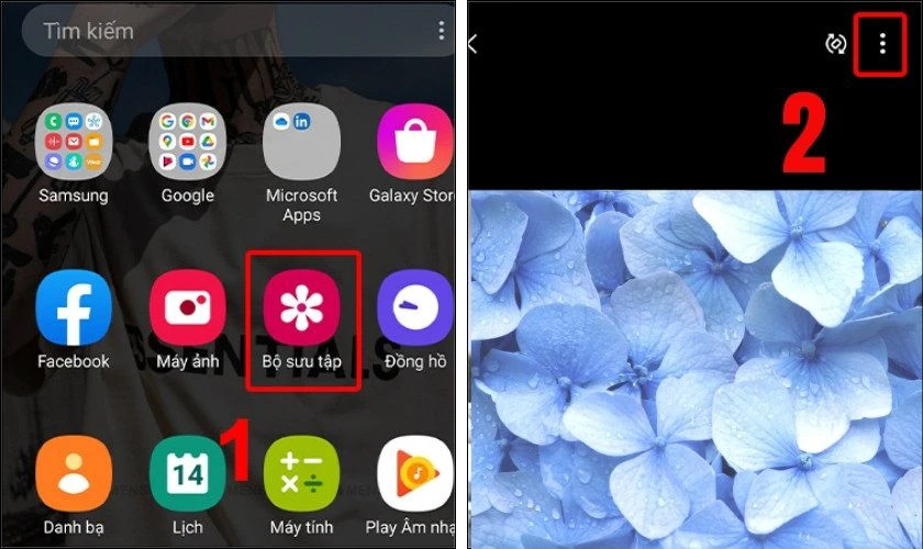 Cách tải và cài đặt hình nền màu xanh dương trên Android