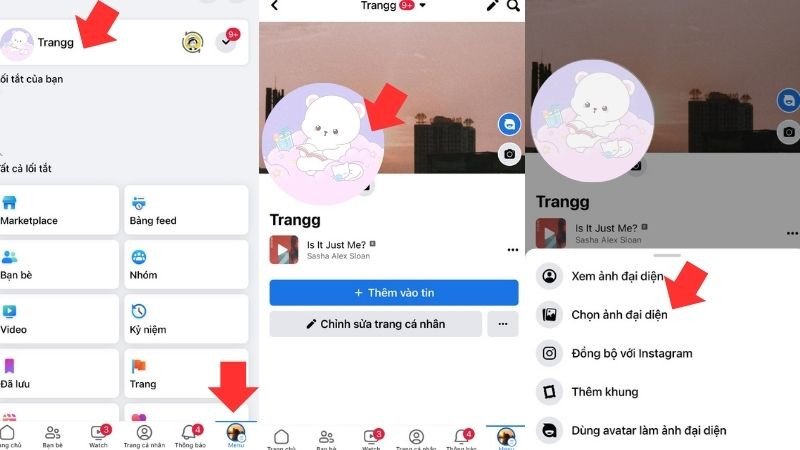 Cài đặt ảnh đại diện Facebook với ảnh anime nam