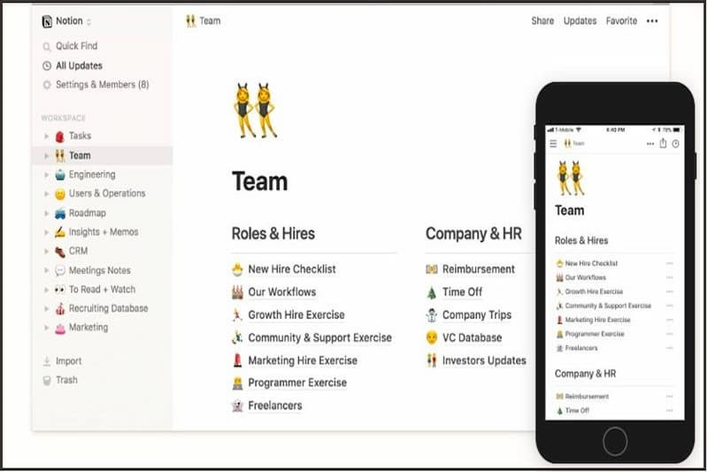 Cài đặt quyền riêng tư và chia sẻ trong Notion, đảm bảo bảo mật thông tin cá nhân và dữ liệu dự án quan trọng