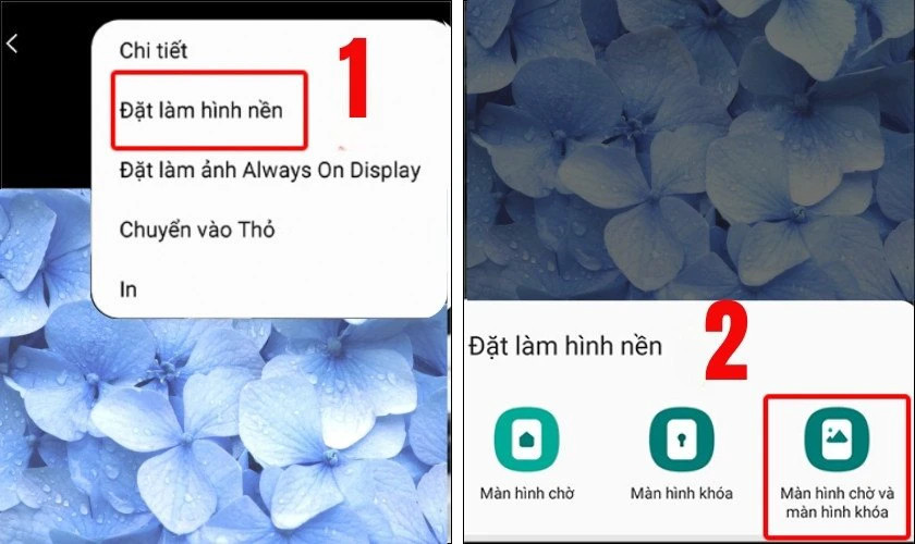 Cài hình nền màu xanh dương trên máy Android theo hướng dẫn